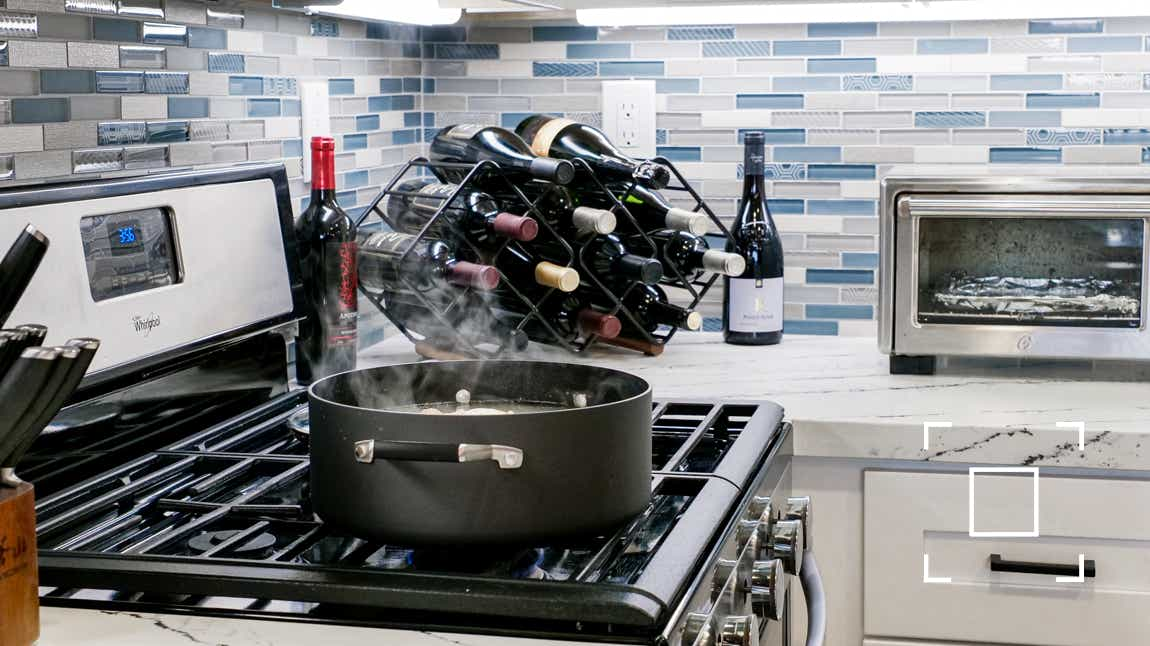 cooking in a newly remodeled kitchen in Temecula